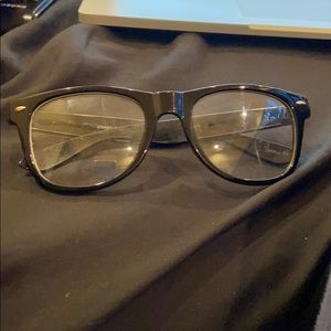 Black clear lens glasses